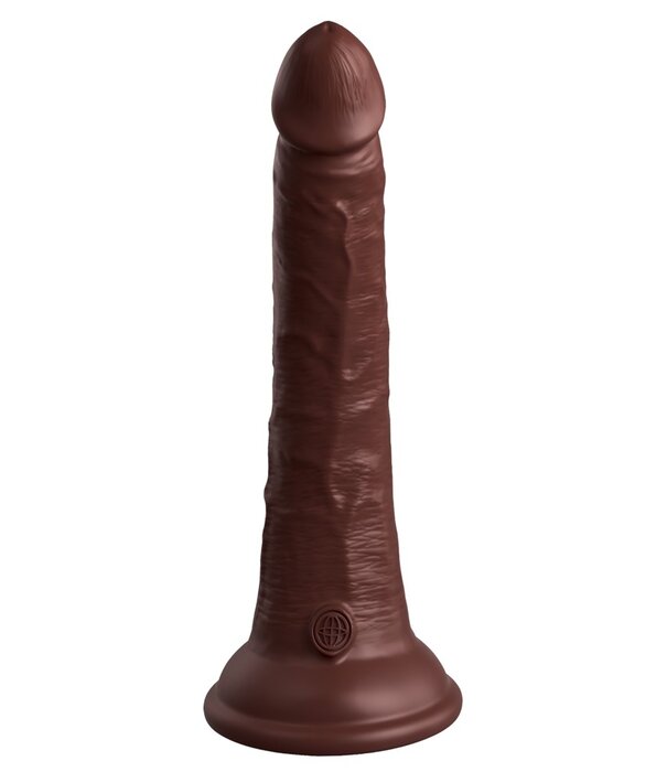 KingCock Elite King Cock Elite 7” Vibrating + Dual Density Silicone Cock met Remote