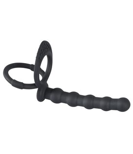 Black Velvets Cockring w/ Beads