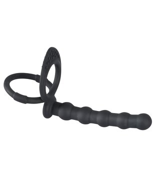 Black Velvets Cockring w/ Beads