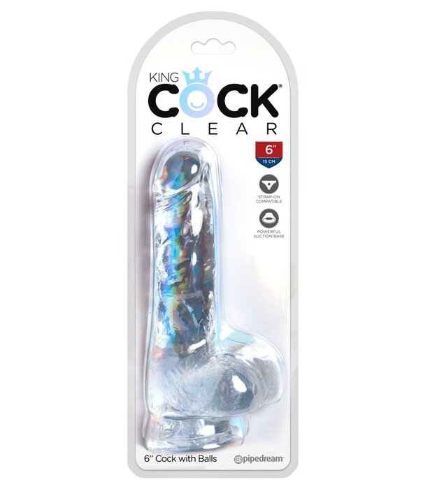 King Cock King Cock 6” Clear with Balls