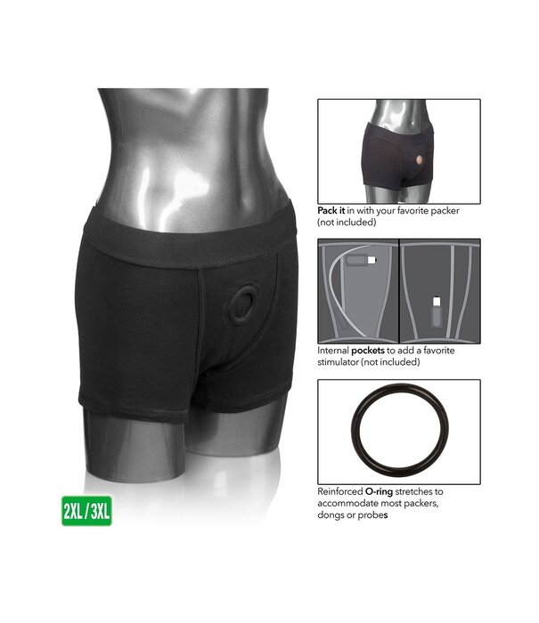 packing gear Packer Gear Black Boxer Brief Harness - XS/S