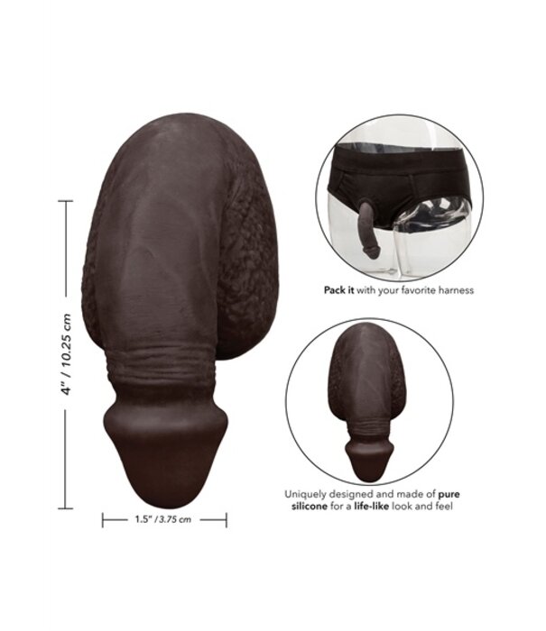 California Exotic Novelties Packer Gear 4" Silicone Packing Penis - Black