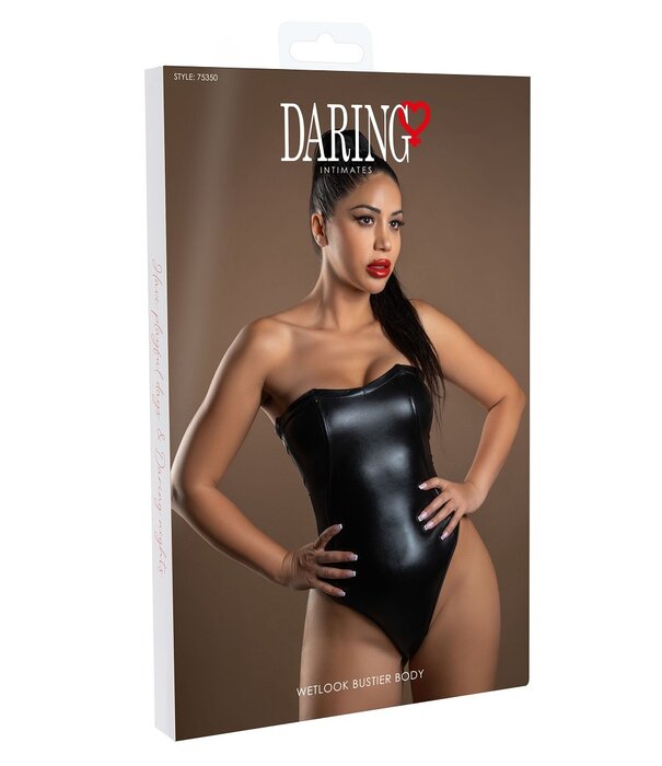 Darling Intimates Wetlook Bustier Body - S