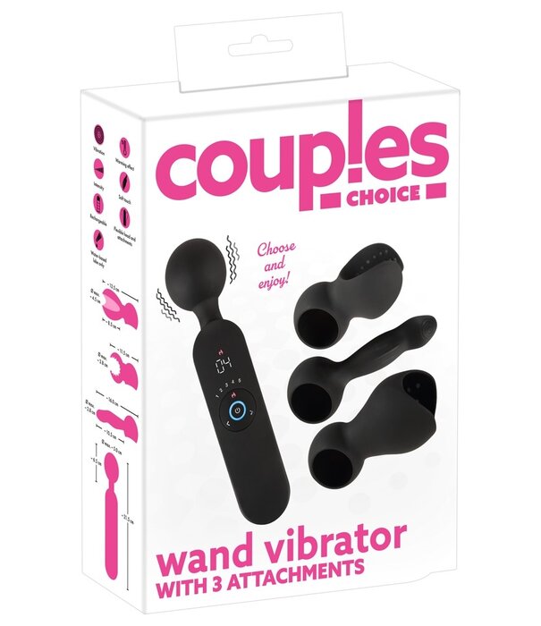 Couples Choice Wand Vibrator 3 Attachments