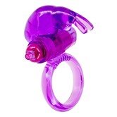 Rabbit Vibrating Cockring - Purple