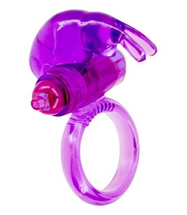 Rabbit Vibrating Cockring - Purple