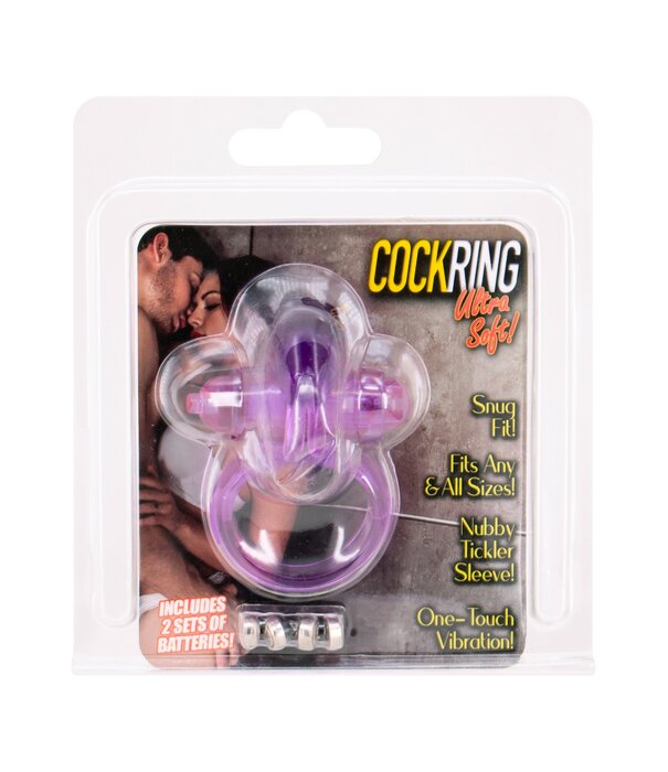 Seven creations Rabbit Vibrating Cockring - Purple