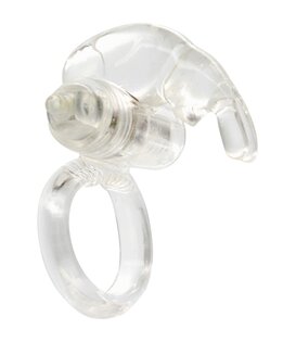 Rabbit Vibrating Cockring - Clear