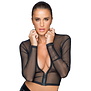 Mesh Top with Zipper - NOIR