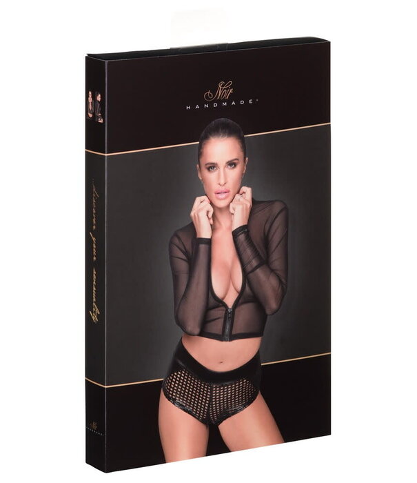 NOIR Handmade Mesh Top with Zipper - NOIR