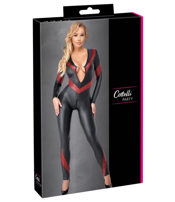 Cottelli Party Jumpsuit Red Detail - Cottelli Party