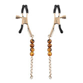 Amber Beaded Nipple Clamps