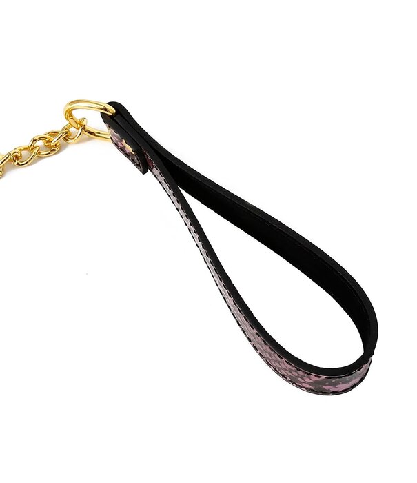 o-products Collar with Leash Reptile & Gold