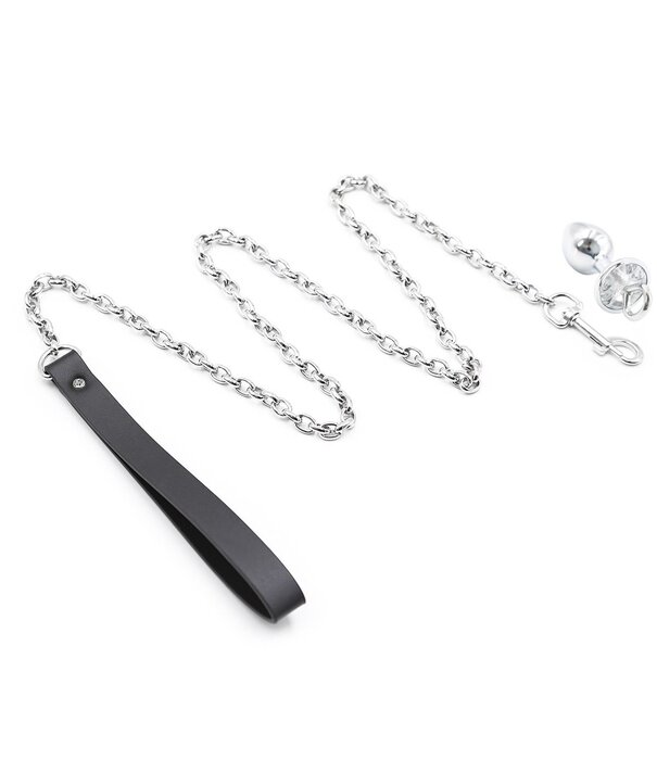 Anal Plug with Chain Leash