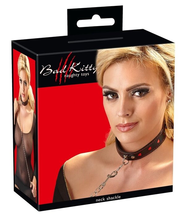Bad kitty Heart Collar with Leash