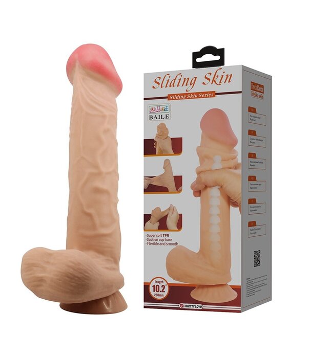 Baile Sliding Skin Dildo - 10,2”