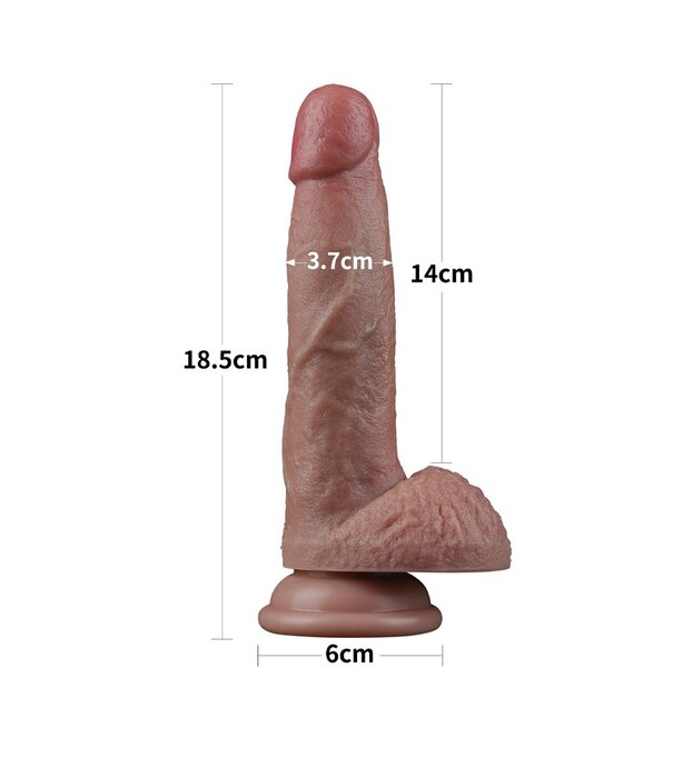 Lovetoy Dual-layered Silicone Nature Cock 7”