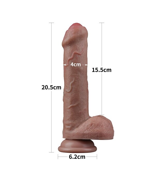 Lovetoy Dual-layered Silicone Nature Cock 8”