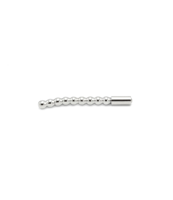 Solid Penis Plug Beaded Curved 8mm
