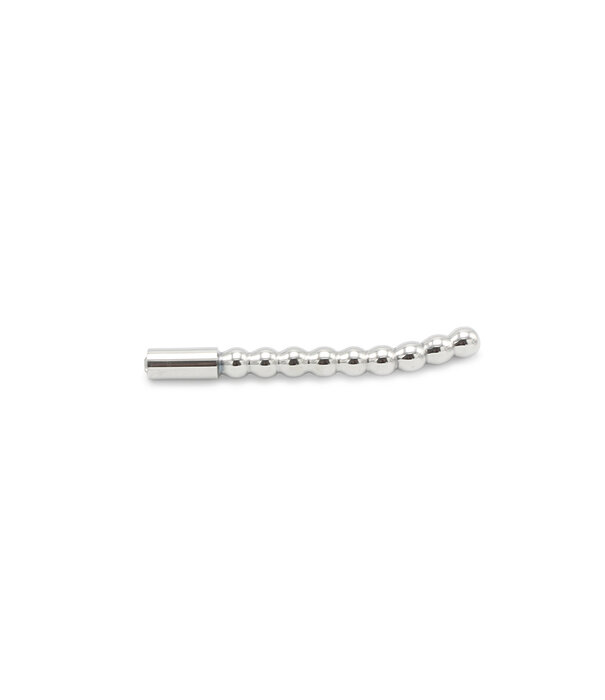 Solid Penis Plug Beaded Curved 8mm