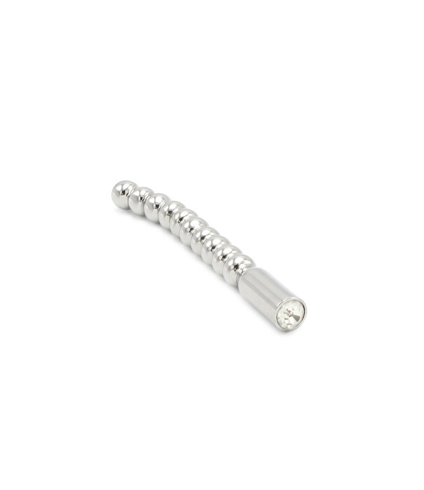 Copy of Solid Penis Plug Beaded Curved 8mm