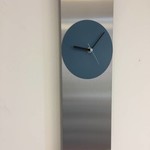 Klokkendiscounter Design - Wall clock Cassiopee Steel Blue Circle