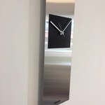 Klokkendiscounter Design - Wandklok RVS Cassiopee Black Square