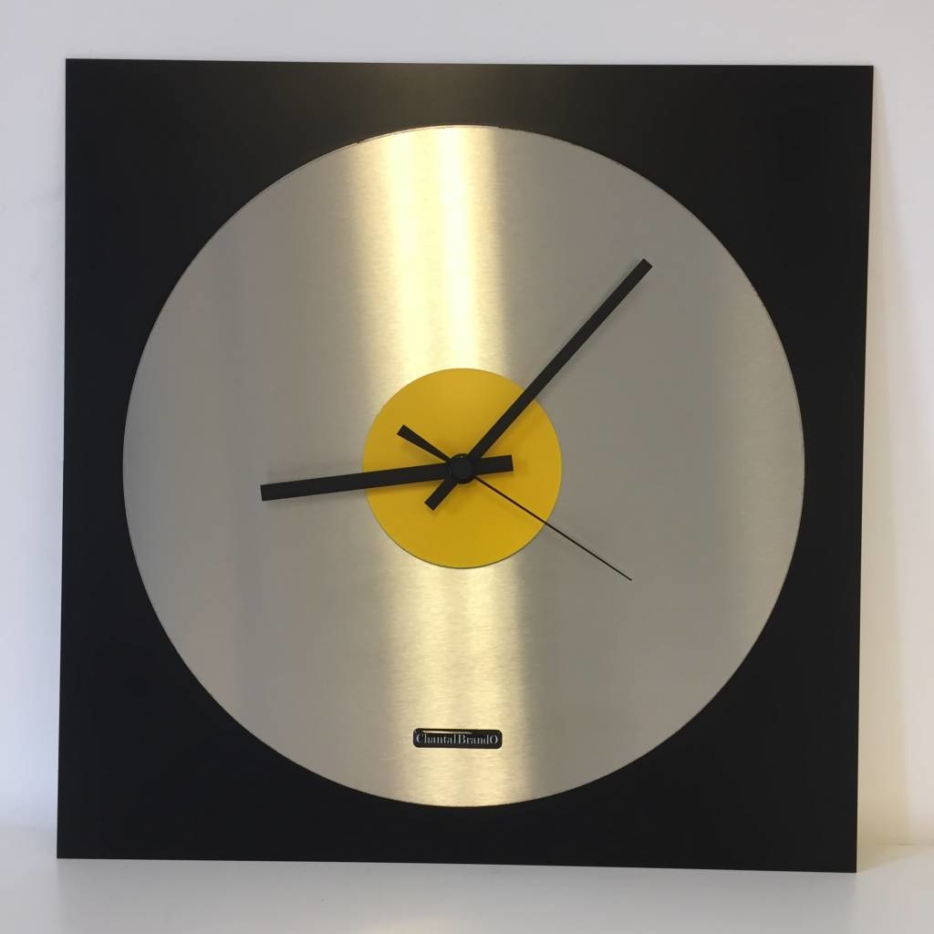 Klokkendiscounter Design - Wall clock Topaz Black and Yellow