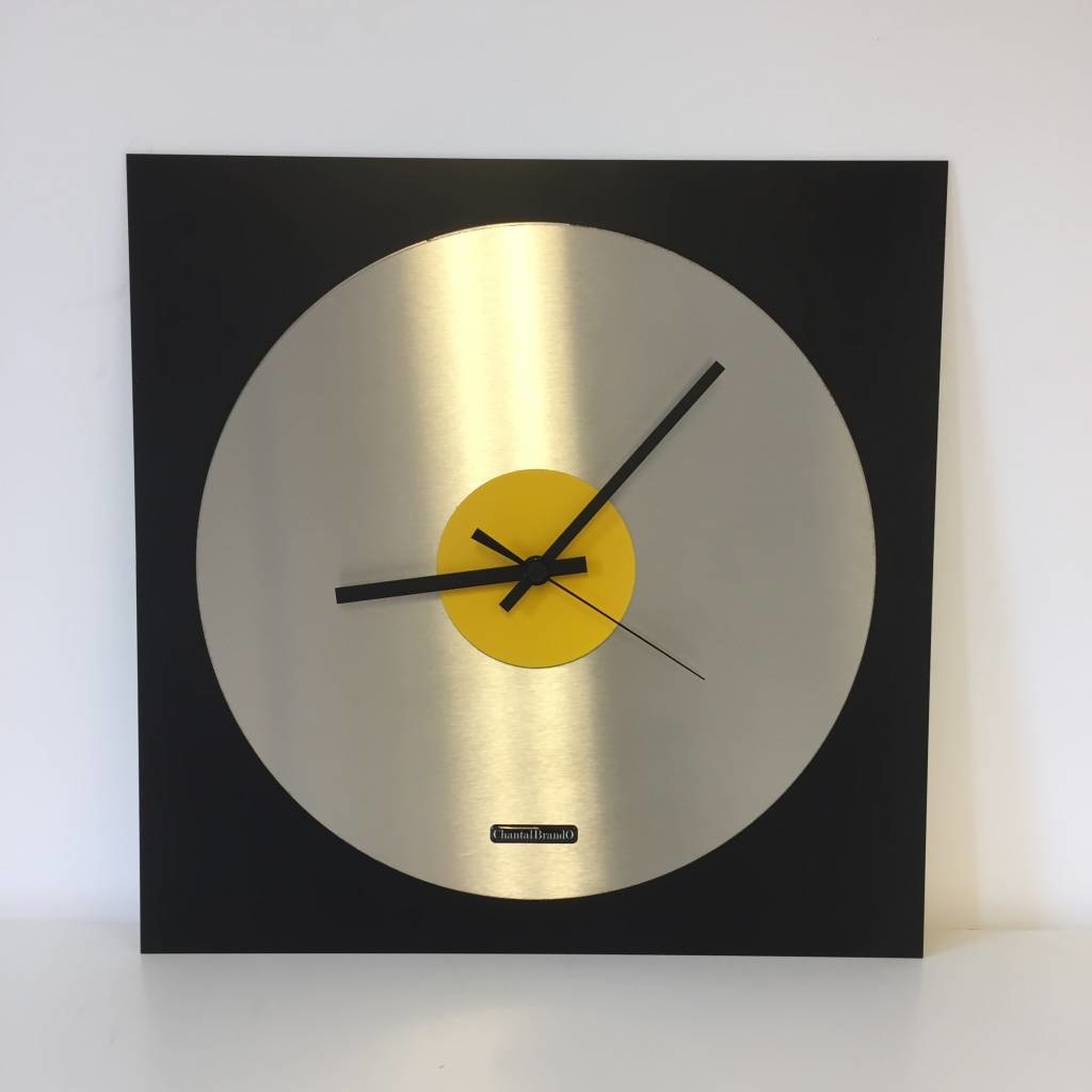 Klokkendiscounter Design - Wall clock Topaz Black and Yellow