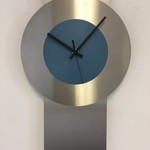 Klokkendiscounter Design - Wandklok Pendulum Steel-Blue Design