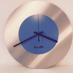 Klokkendiscounter Design - Wall clock stainless steel Blue Lagoon Modern Design