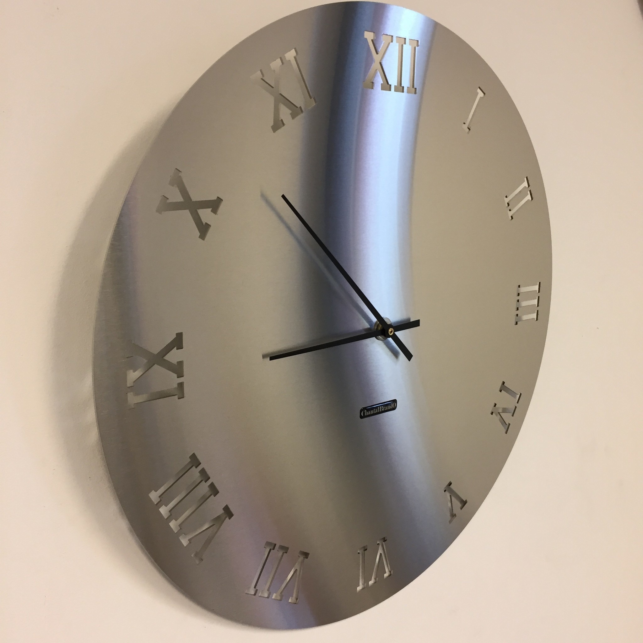 Klokkendiscounter Design - Wall clock stainless steel Roma Design - Large