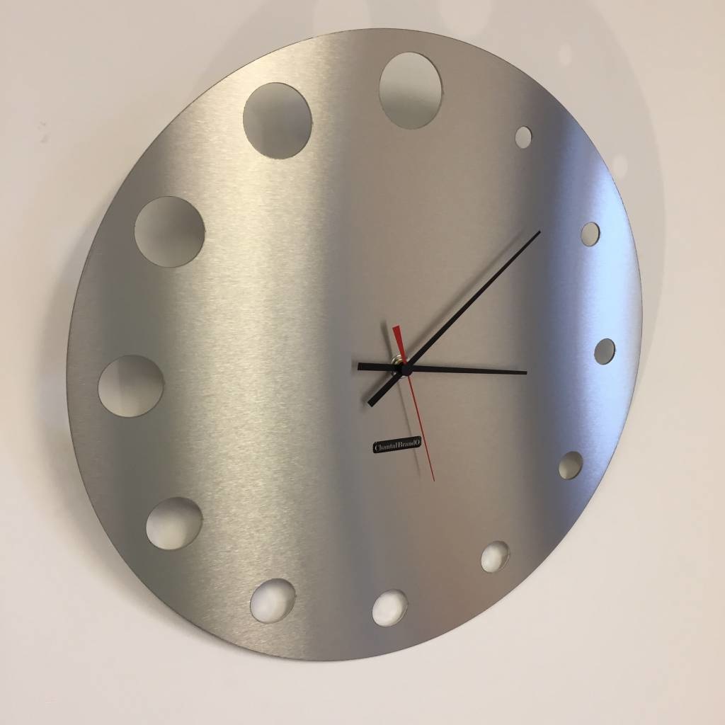 Klokkendiscounter Design - Wall clock stainless steel Brussels Design - Large