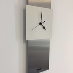 Klokkendiscounter Design - Wall clock stainless steel Jada Design White Square