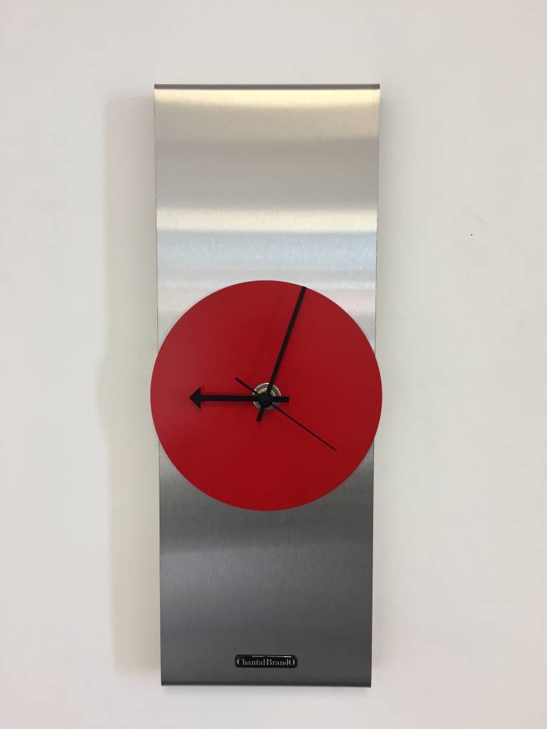 Klokkendiscounter Design - Wall clock Red Circle & Black