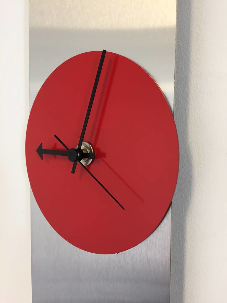Klokkendiscounter Design - Wall clock Red Circle & Black
