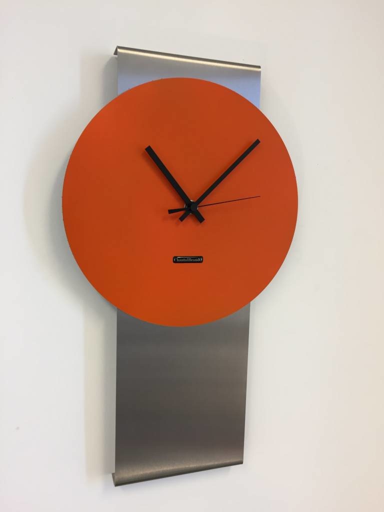 Klokkendiscounter Design - Wanduhr Pendulum Orange