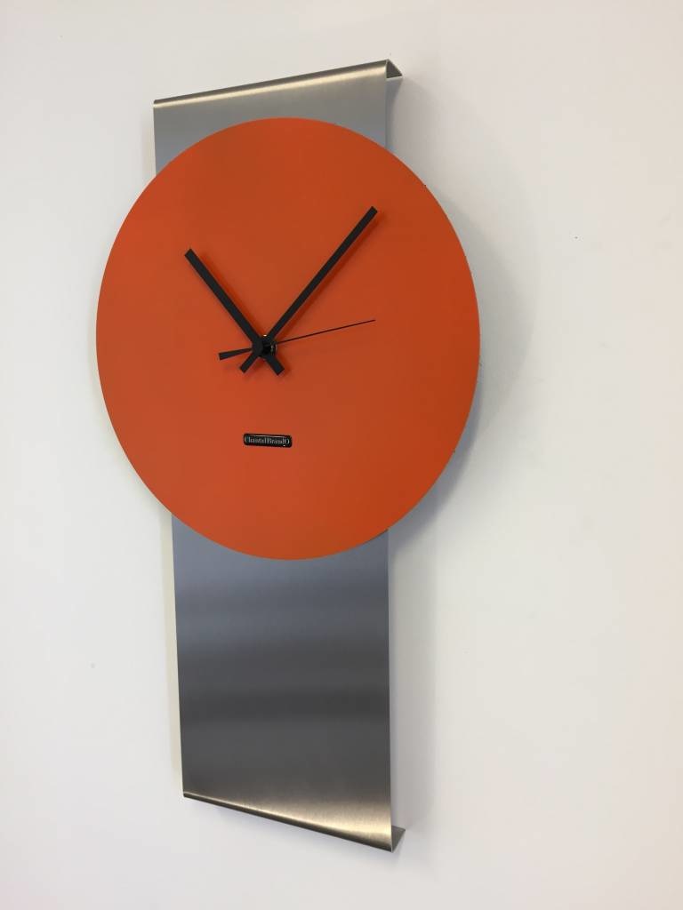 Klokkendiscounter Design - Wandklok Pendulum Orange