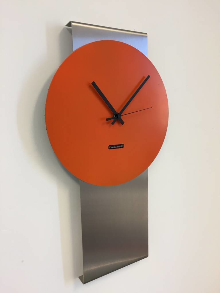 Klokkendiscounter Design - Wall clock Pendulum Orange