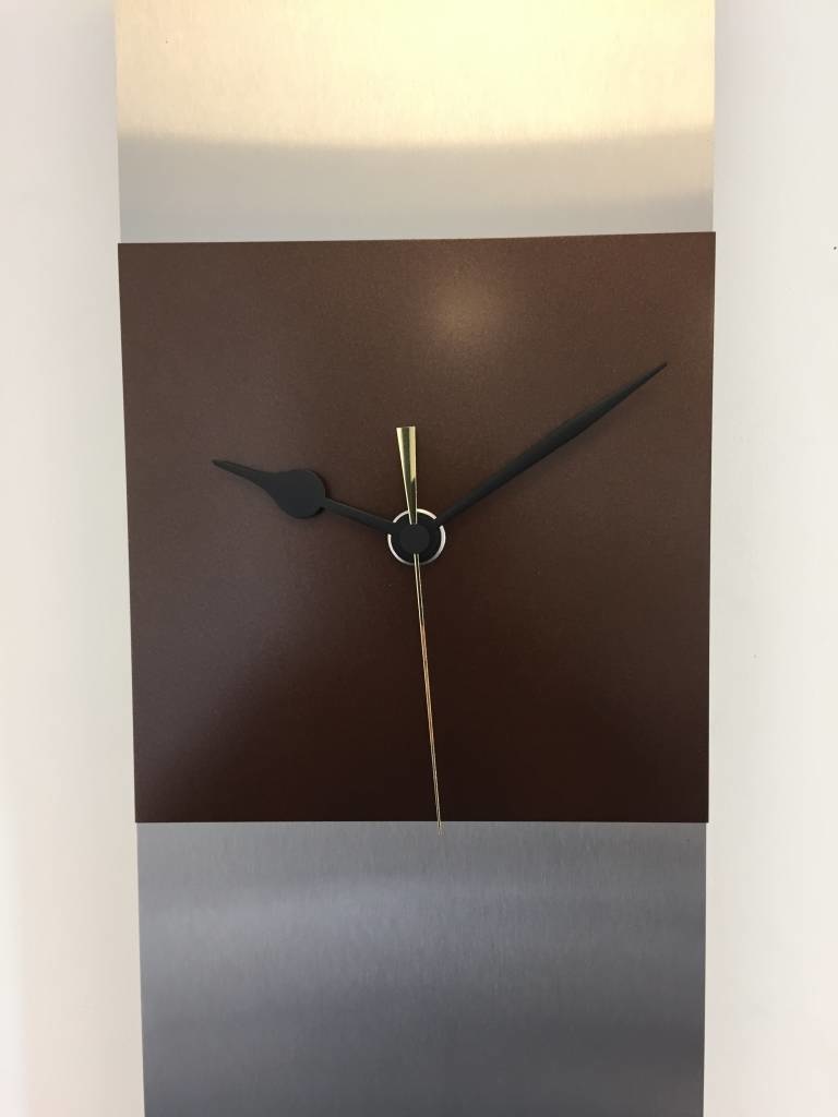 Klokkendiscounter Design - Wall clock Cassiopee Brown Square