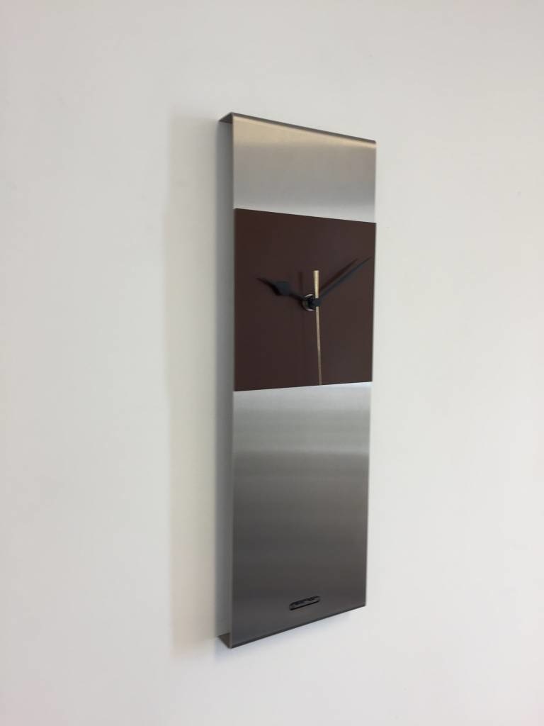 Klokkendiscounter Design - Wall clock Cassiopee Brown Square