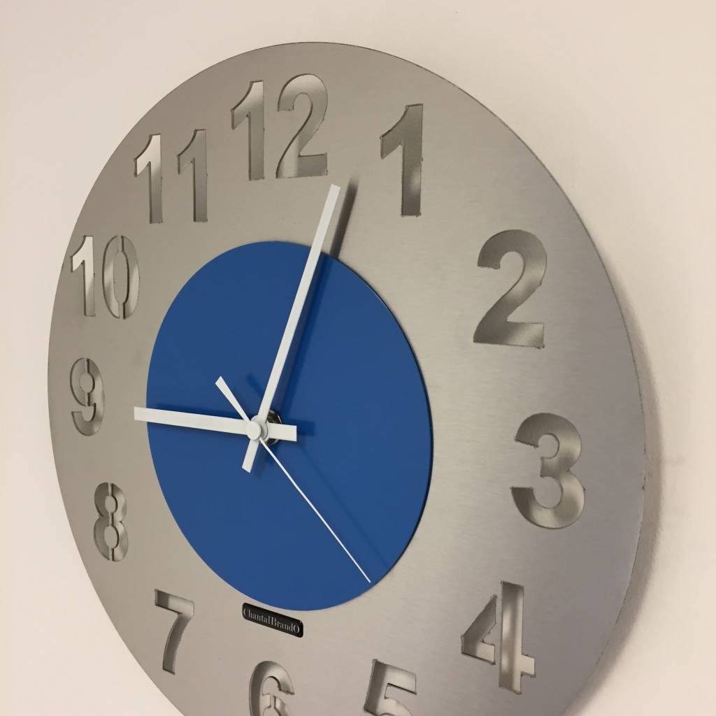 Klokkendiscounter Design - Wall clock Junte Blue & White