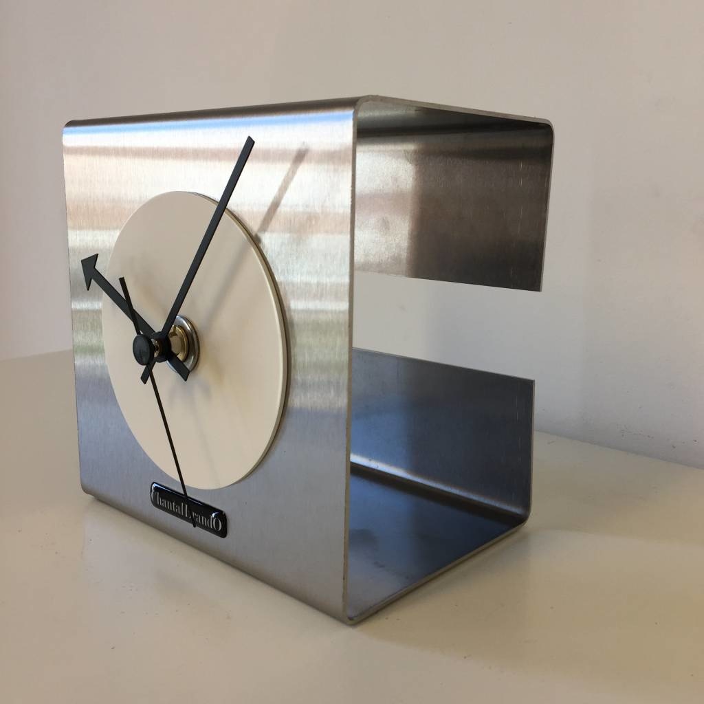 Klokkendiscounter Design - Table clock The Cube White