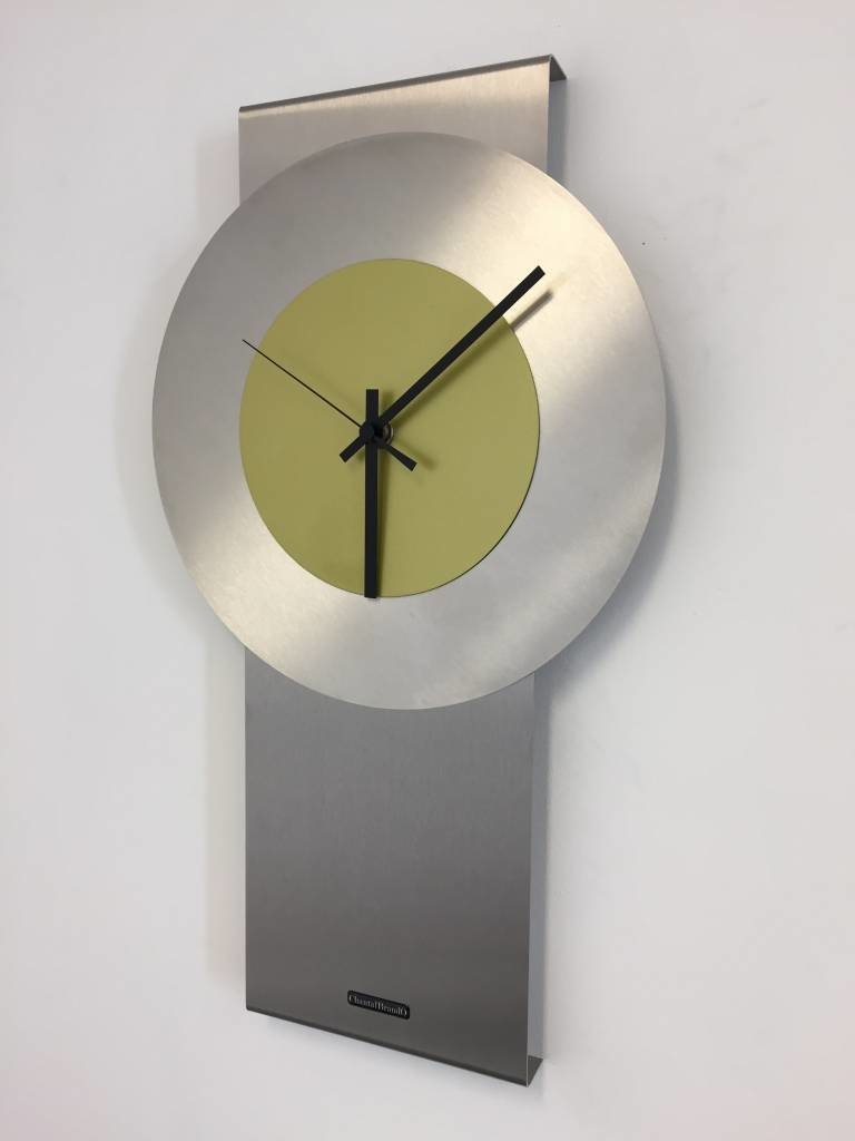 Klokkendiscounter Design - Wall clock Pendulum Lime -Green