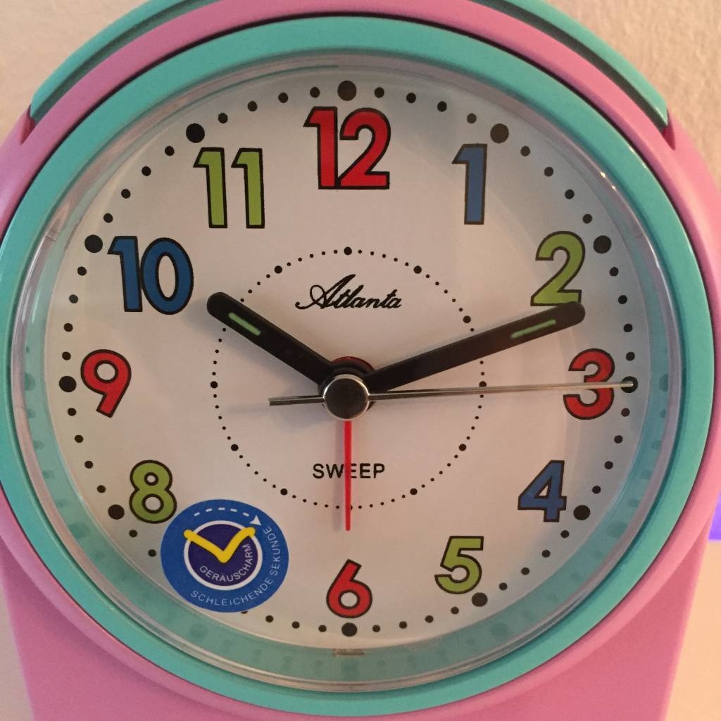 Atlanta Design - Children's alarm clock in Pink