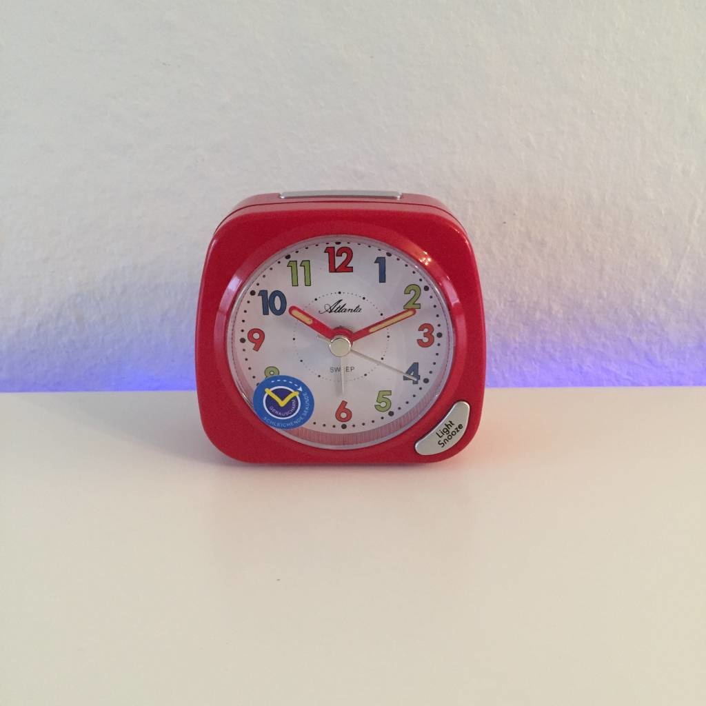 Atlanta Design - Kinderwecker mini formaat rood