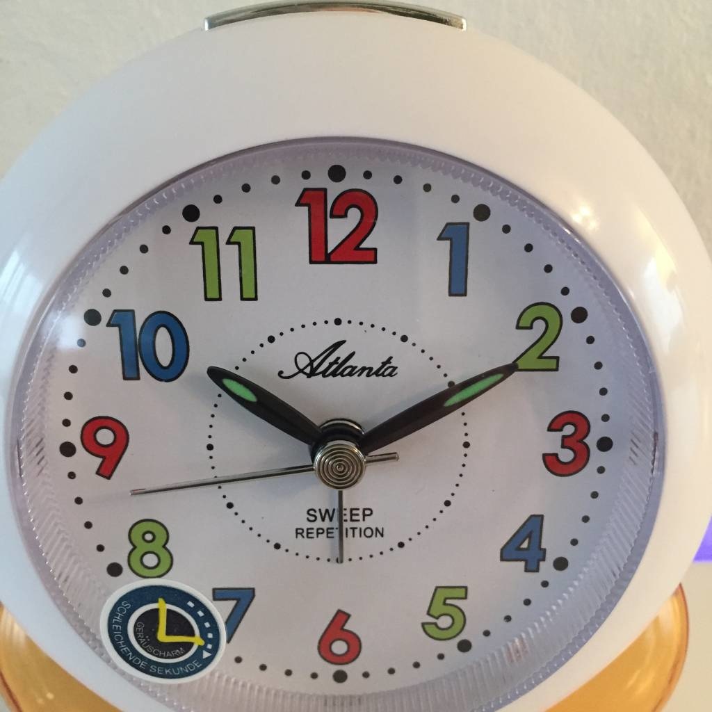 Atlanta Design - Children's alarm clock in the color white