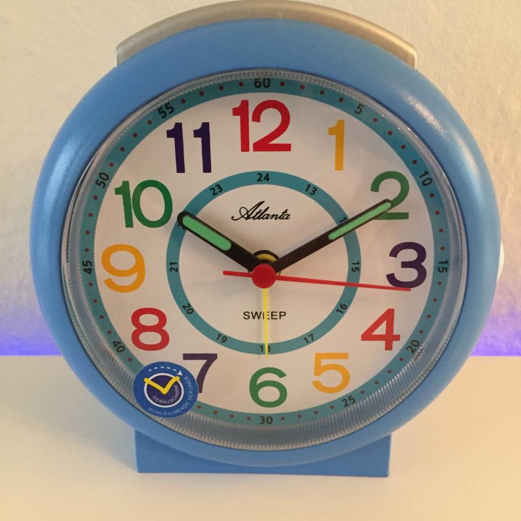 Atlanta Design - Children's alarm clock in light blue