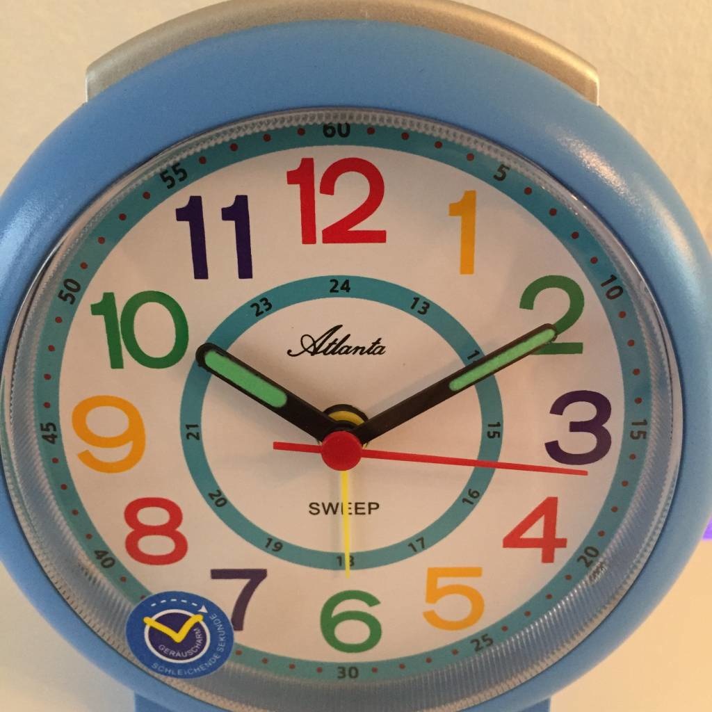 Atlanta Design - Children's alarm clock in light blue