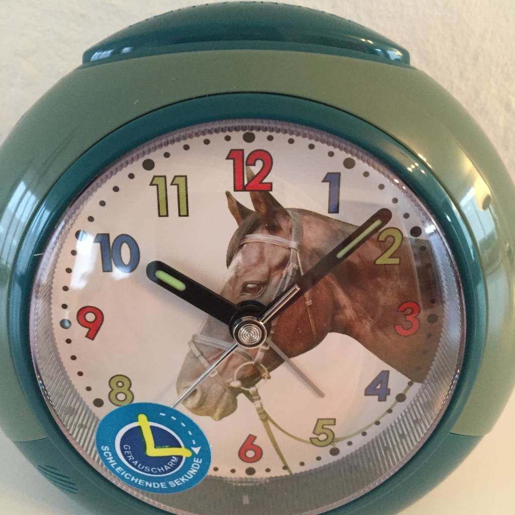 Atlanta Design - Children's alarm clock with horses motif